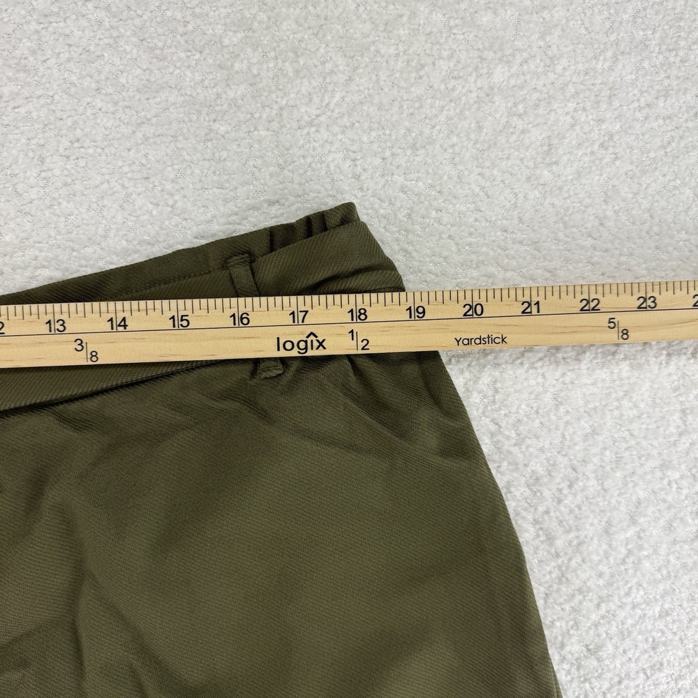 Studio Park x Kerstin Lindquist Knit Twill Paperbag Shorts Size XL Green - Picture 7 of 8